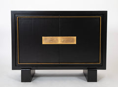 A Striking Mid-Century Two Door Cabinet by Jacques Adnet