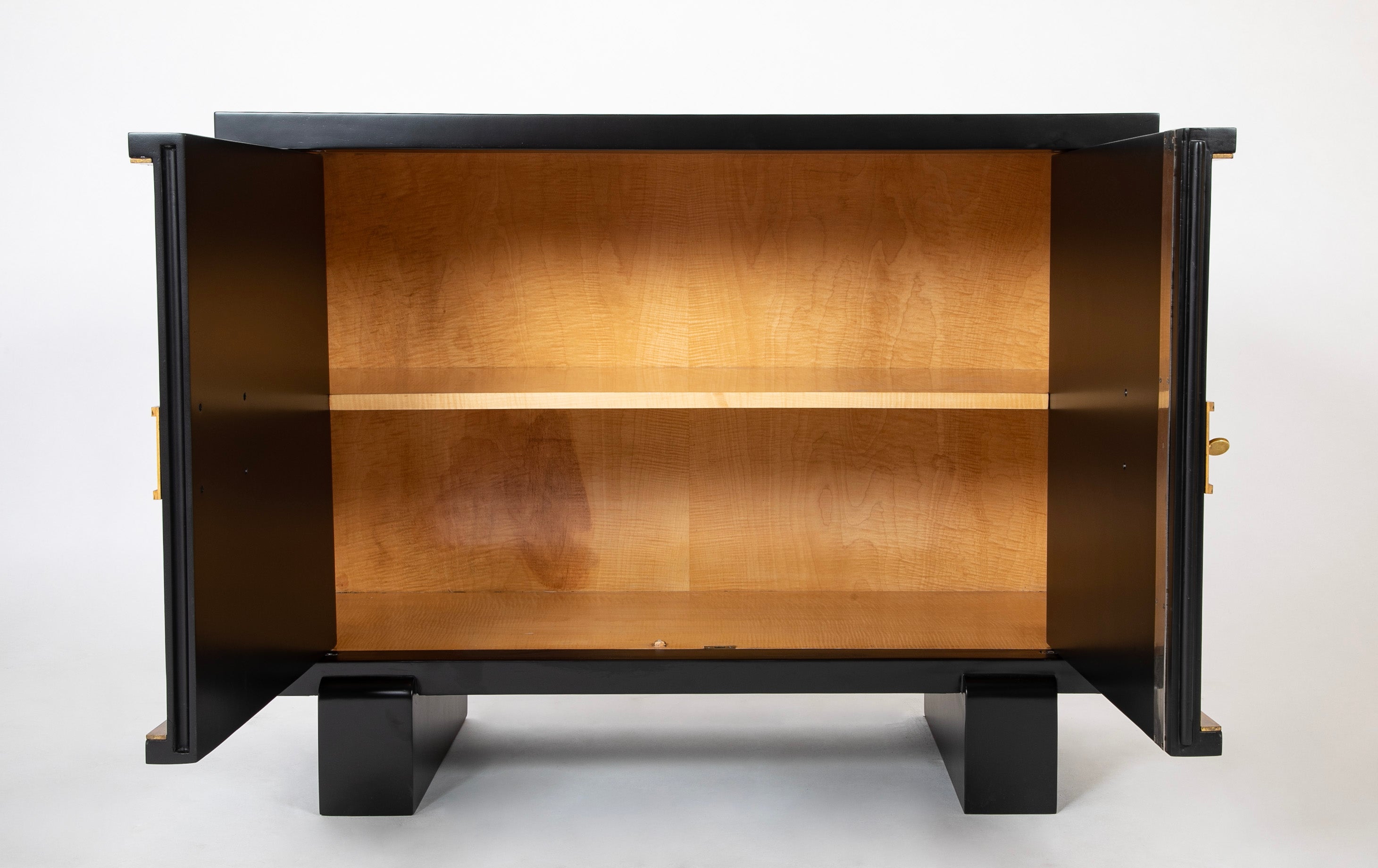 A Striking Mid-Century Two Door Cabinet by Jacques Adnet