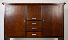 An Oak and Aluminum Cabinet by Rene Gabriel