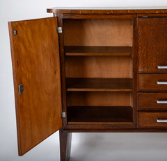 An Oak and Aluminum Cabinet by Rene Gabriel