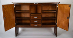 An Oak and Aluminum Cabinet by Rene Gabriel
