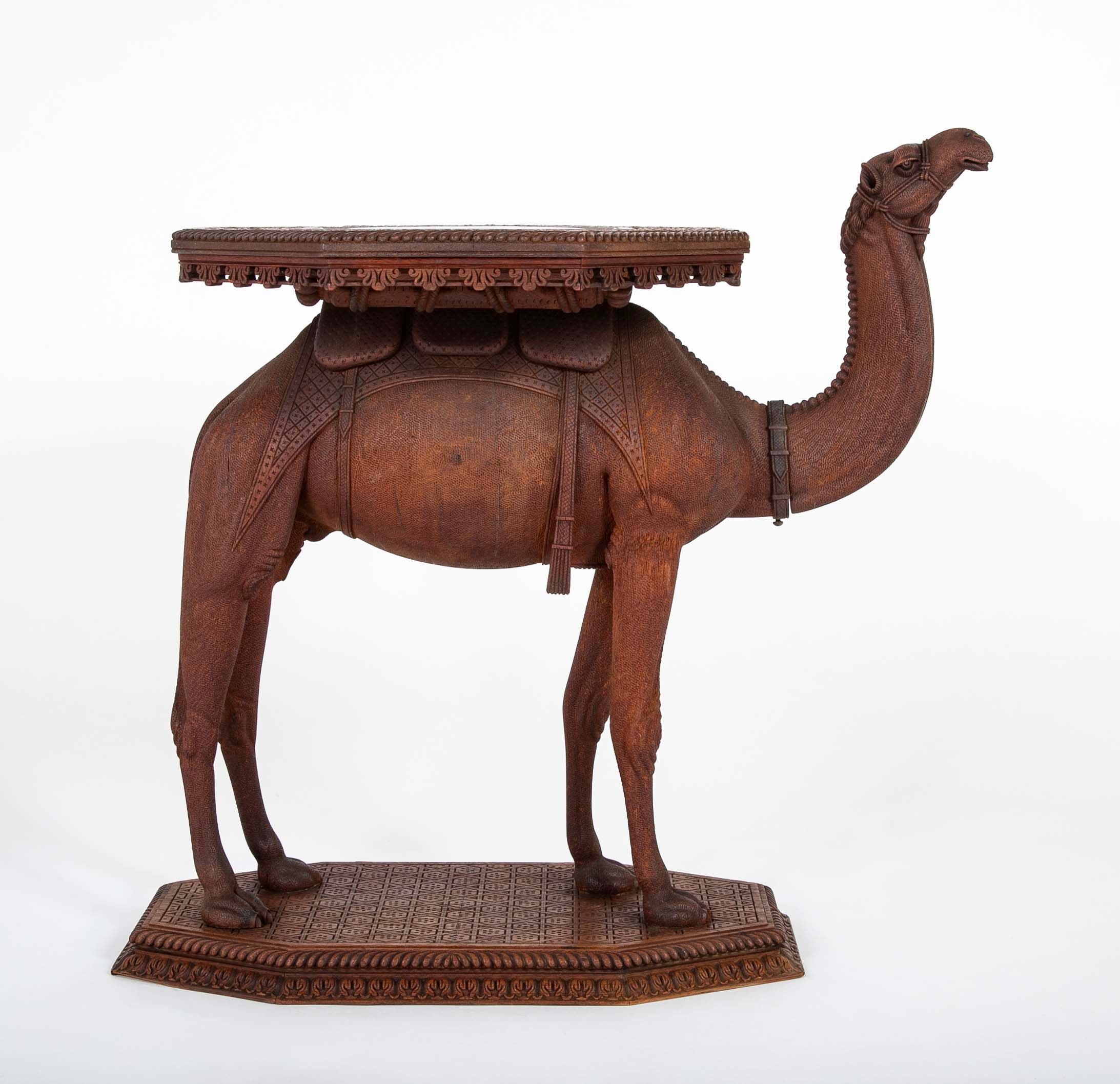Camel Table Made From Caramel Oak And Indigenous Hardwood