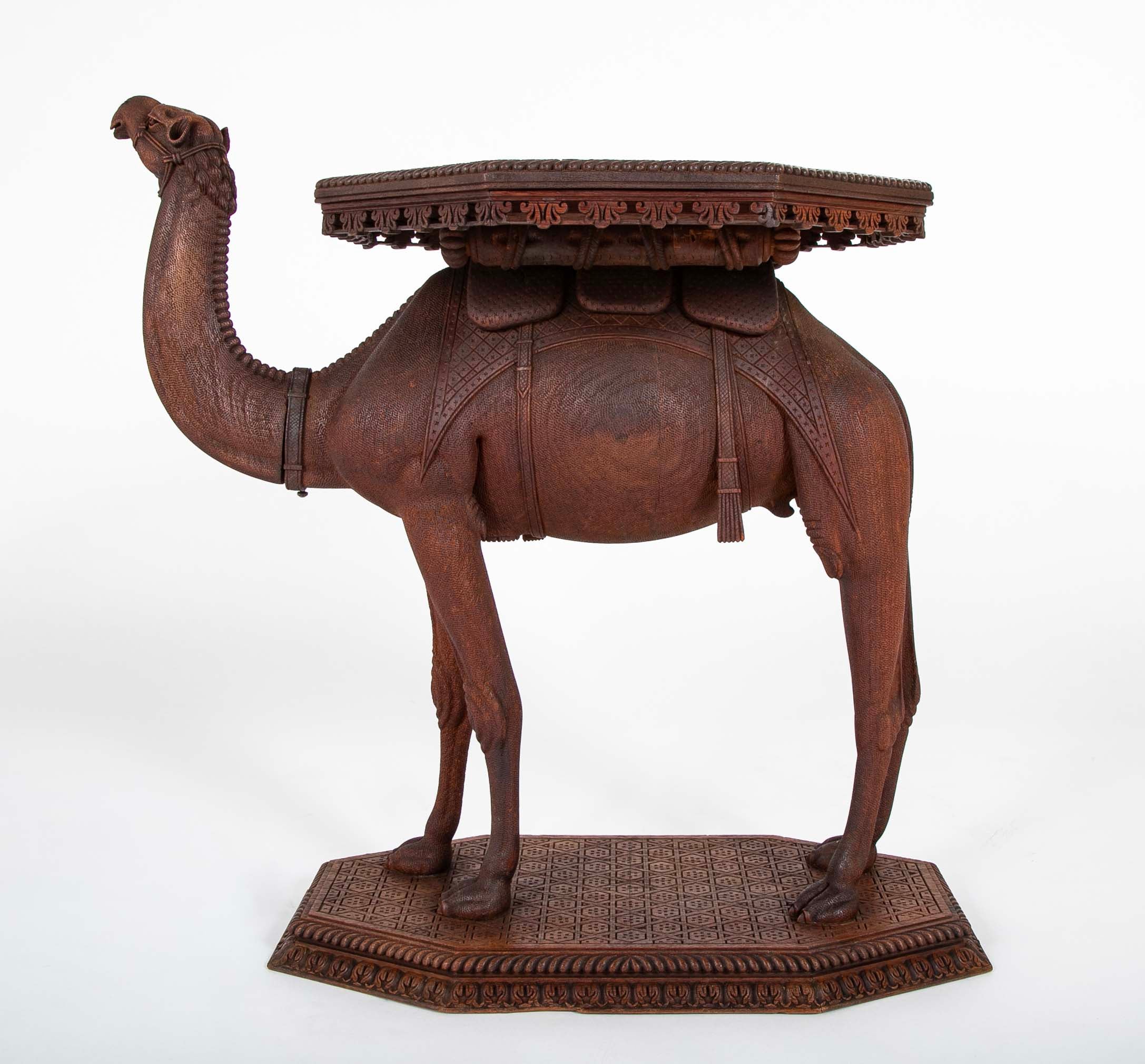 Camel Table Made From Caramel Oak And Indigenous Hardwood