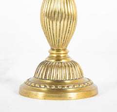 Pair of French Louis XVI Gilt Bronze Candlesticks