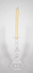 Pair of Steuben "Teardrop" Glass Candlesticks