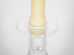 Pair of Steuben "Teardrop" Glass Candlesticks