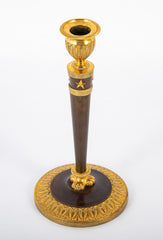 A Pair of French 19th Century Empire Candlesticks