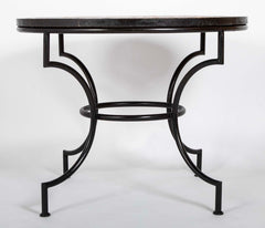 Round Steel Base Table with Mosaic Top