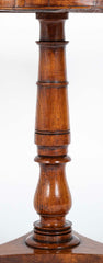 19th Century Irish Round Oak Specimen Table with Central Burr Oak Top
