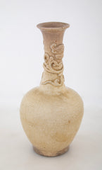 Cream Glazed Long Neck Vase