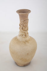 Cream Glazed Long Neck Vase