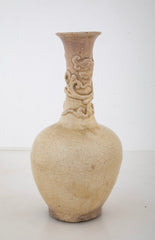 Cream Glazed Long Neck Vase