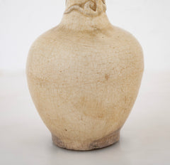 Cream Glazed Long Neck Vase