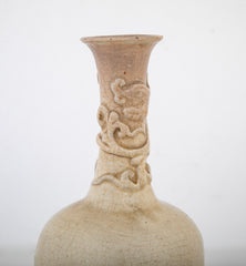 Cream Glazed Long Neck Vase