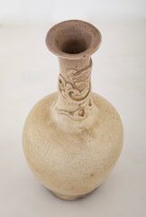 Cream Glazed Long Neck Vase