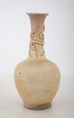 Cream Glazed Long Neck Vase