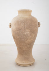 Chinese Cream and Crackle Glaze Baluster Form Vase