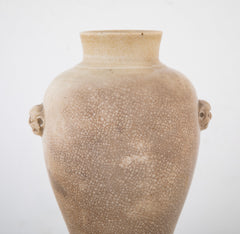Chinese Cream and Crackle Glaze Baluster Form Vase