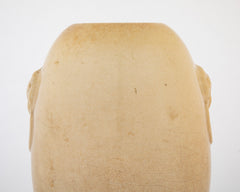 Cream Crackle Glazed Ovoid Vase