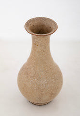 Chinese Cream and Crackle Glazed Baluster Form Vase