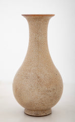 Chinese Cream and Crackle Glazed Baluster Form Vase