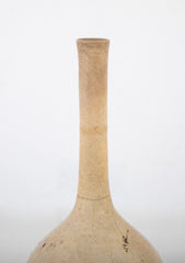 Cream Crackle glaze Vase with Long Neck