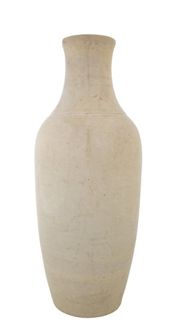 Chinese Cream Crackle Glaze Qing Dynasty Vase