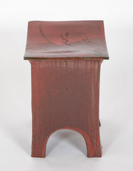 Pottery Stool with Brown Glaze Attributed to Erik O'Leary