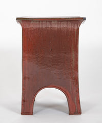 Pottery Stool with Brown Glaze Attributed to Erik O'Leary