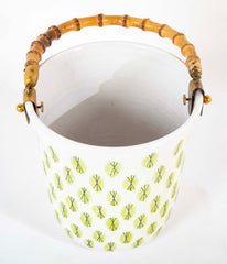 Bamboo Handled Ceramic Bucket