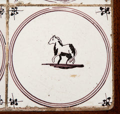 Frits Henningson Coffee Table in Mahogany with Tile Top Displaying Animals