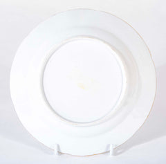 Worcester "Dragons in Compartments" Porcelain Plate with Scalloped Rim