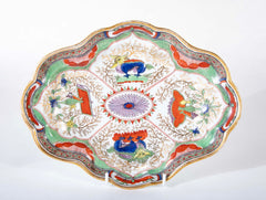 Chamberlain's Worcester "Dragon in Compartments" Porcelain Bowl