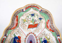 Chamberlain's Worcester "Dragon in Compartments" Porcelain Bowl