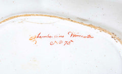 Chamberlain's Worcester "Dragon in Compartments" Porcelain Bowl