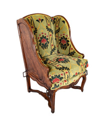 A Grand Scale French Louis XV Period Carved Walnut Armchair