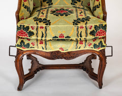 A Grand Scale French Louis XV Period Carved Walnut Armchair