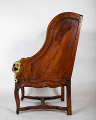 A Grand Scale French Louis XV Period Carved Walnut Armchair