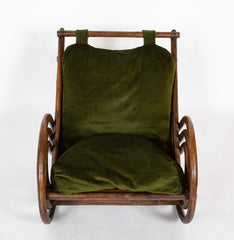 Pair of French Armchairs Having Triple Bent Bamboo Back & Arms