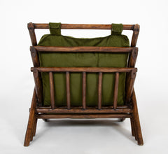Pair of French Armchairs Having Triple Bent Bamboo Back & Arms