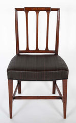 Set of 12 Danish Mahogany Chairs with Black Horsehair Upholstered Seats