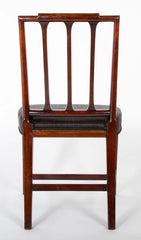Set of 12 Danish Mahogany Chairs with Black Horsehair Upholstered Seats