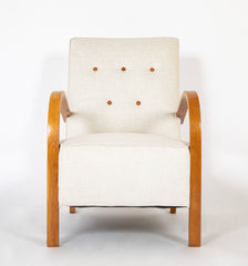 Pair of Open Arm Chairs Manufactured by Fritz Hansen, Denmark