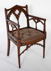 Set of Four Mid 19th Century English Gothic Revival Armchairs