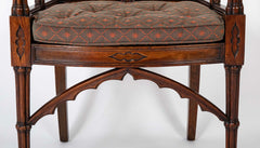 Set of Four Mid 19th Century English Gothic Revival Armchairs