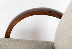 A Beech Armchair with Circular Arm by Jacques Adnet