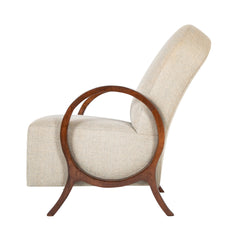 A Beech Armchair with Circular Arm by Jacques Adnet