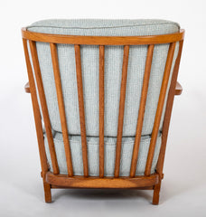 Fritz Hansen Oak Frame Upholstered Armchair