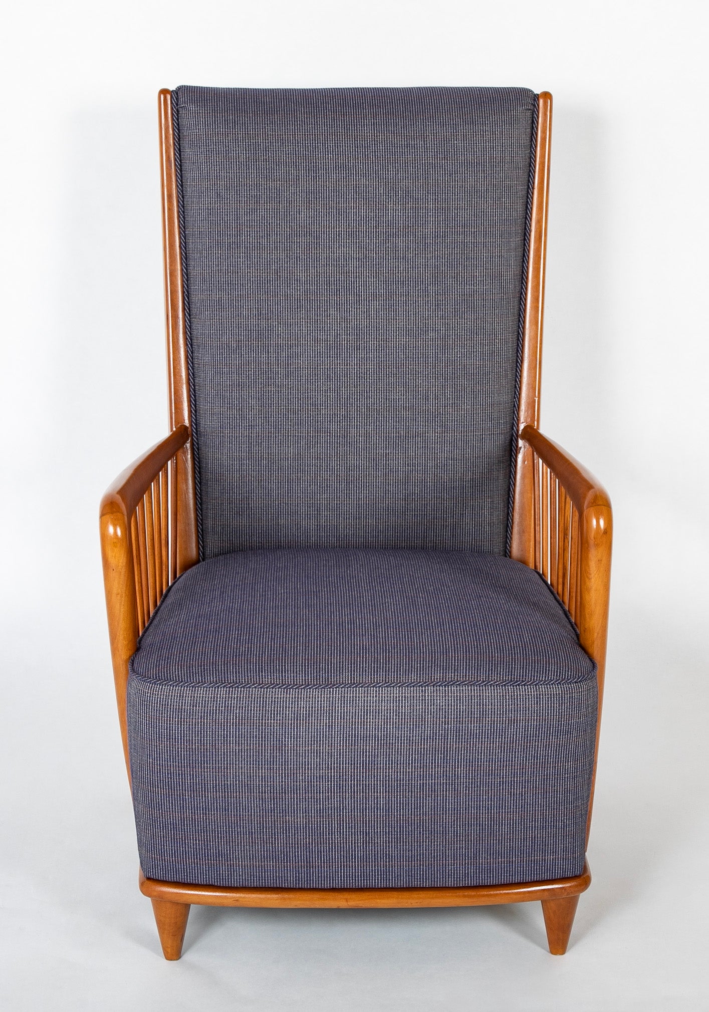Armchair Attributed to Paolo Buffa with Open Vertical Dowels in Arms