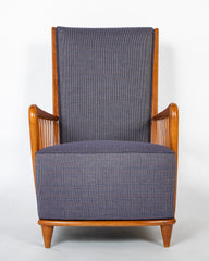 Armchair Attributed to Paolo Buffa with Open Vertical Dowels in Arms